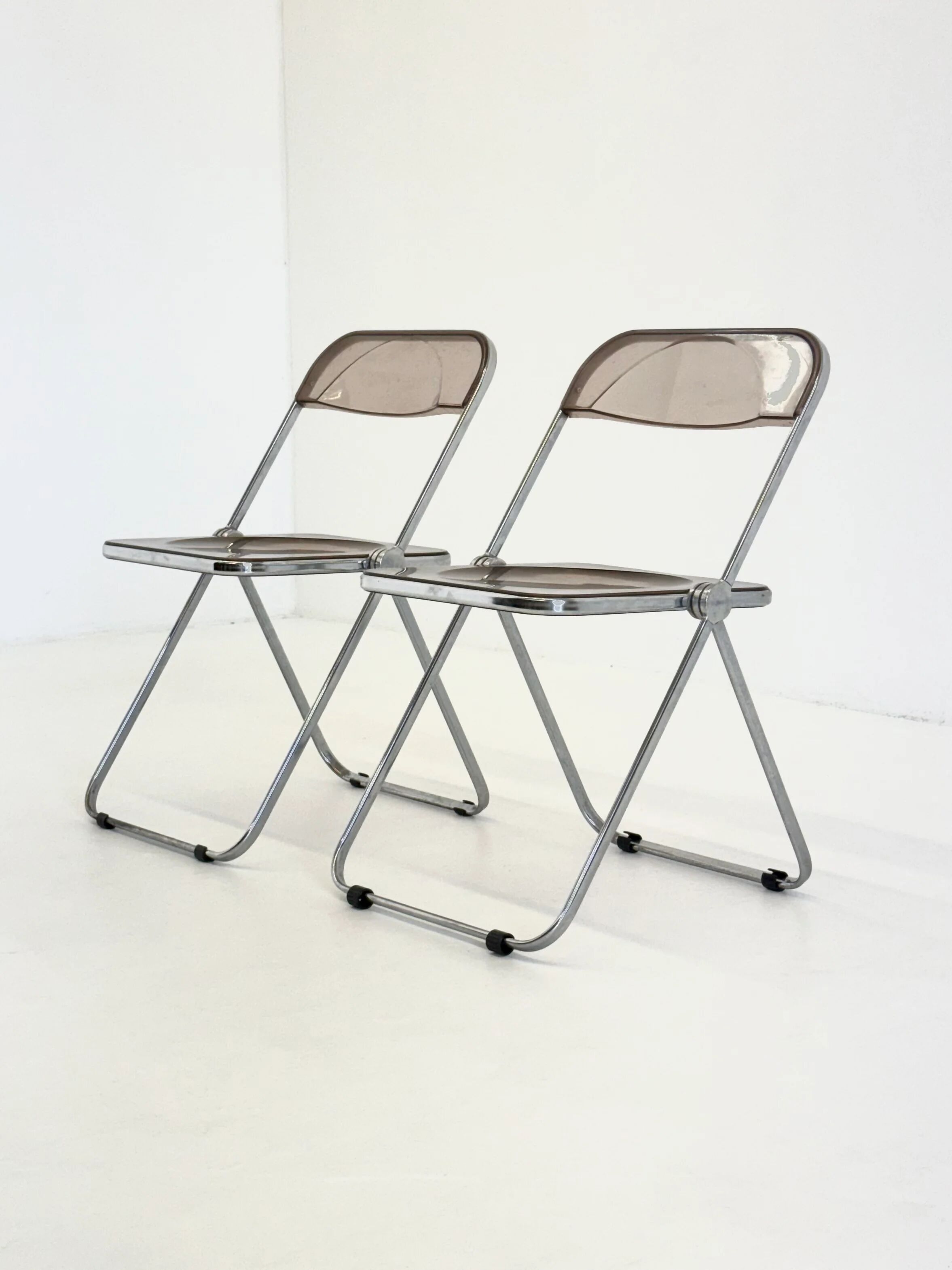 Set of 2 Plia folding chairs for Anonima Castelli by Giancarlo Piretti