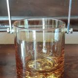 Ice Bucket Vintage Design In Thick Smoked Amber Glass