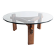 Table basse brutaliste en palissandre, années 1970