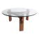 Table basse brutaliste en palissandre, années 1970