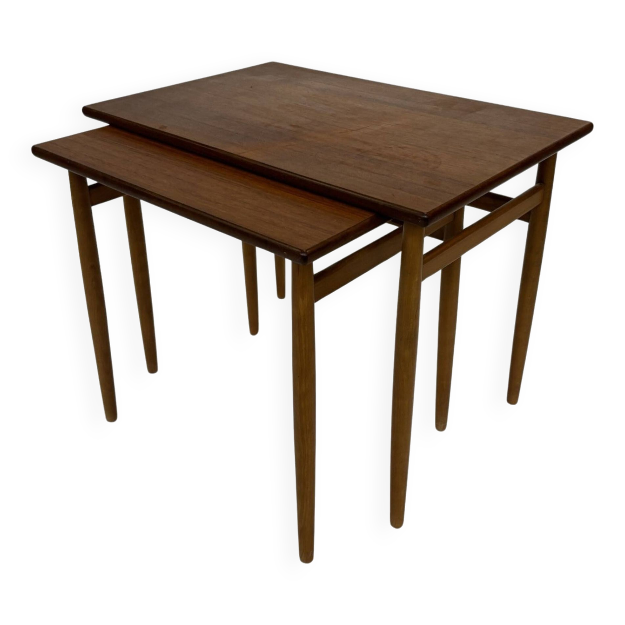 Vintage side tables nesting tables 1960s teak design