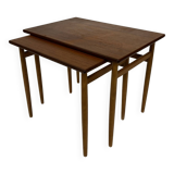 Vintage side tables nesting tables 1960s teak design