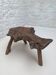 Brutalist coffee table "Tree trunk" in raw wood from the 1970s.