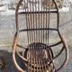 Pair of vintage rattan swivel chairs