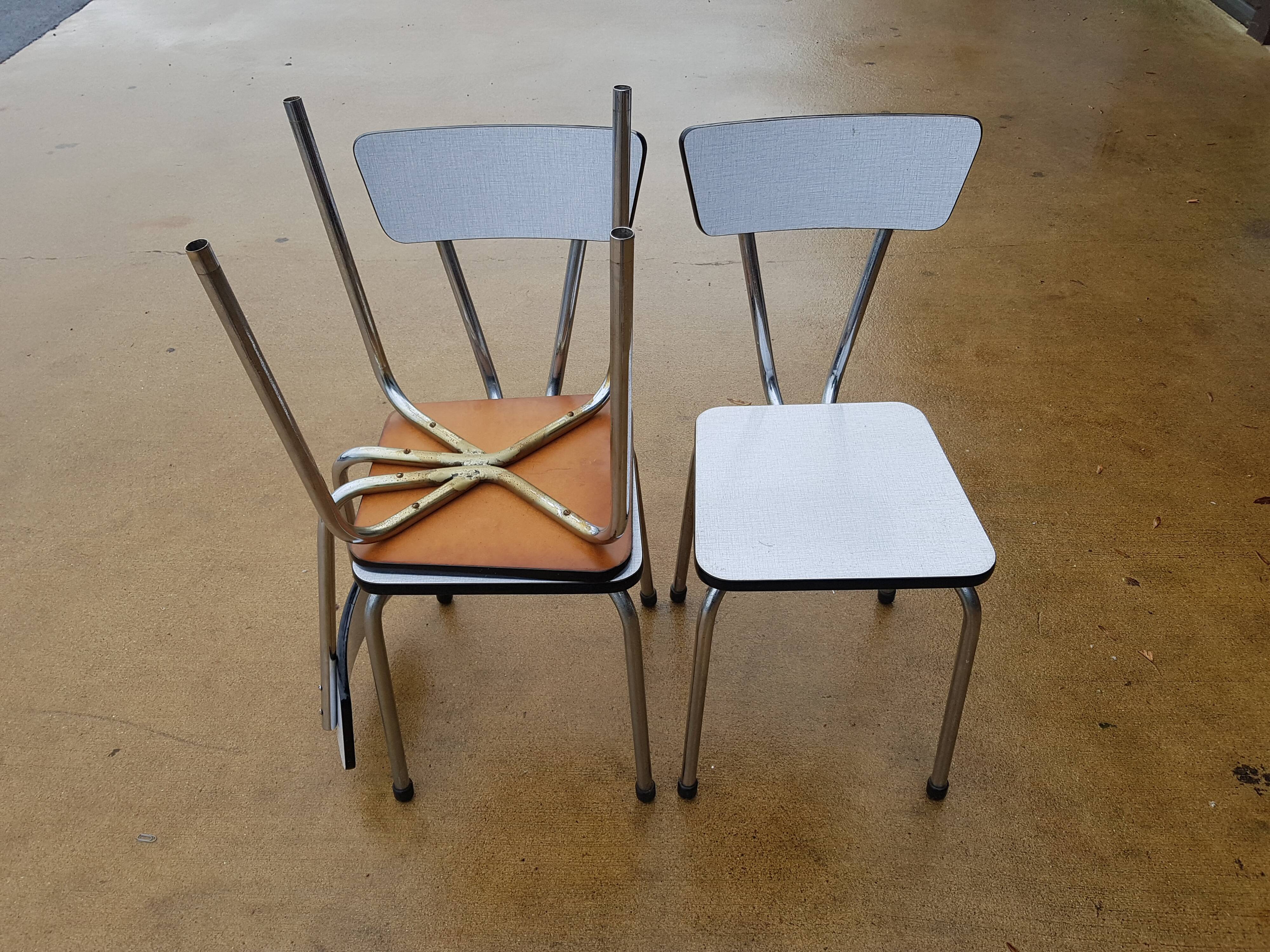 Chaises formica année 1970