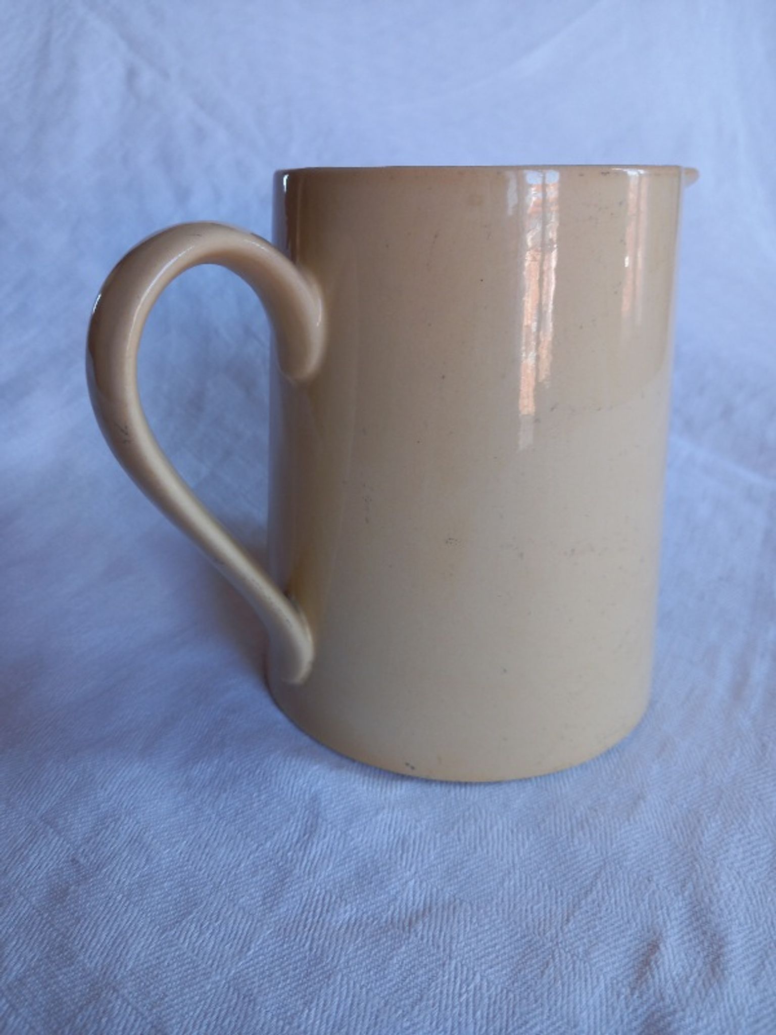 Vanilla color pitcher (half porcelain Badonviller france)