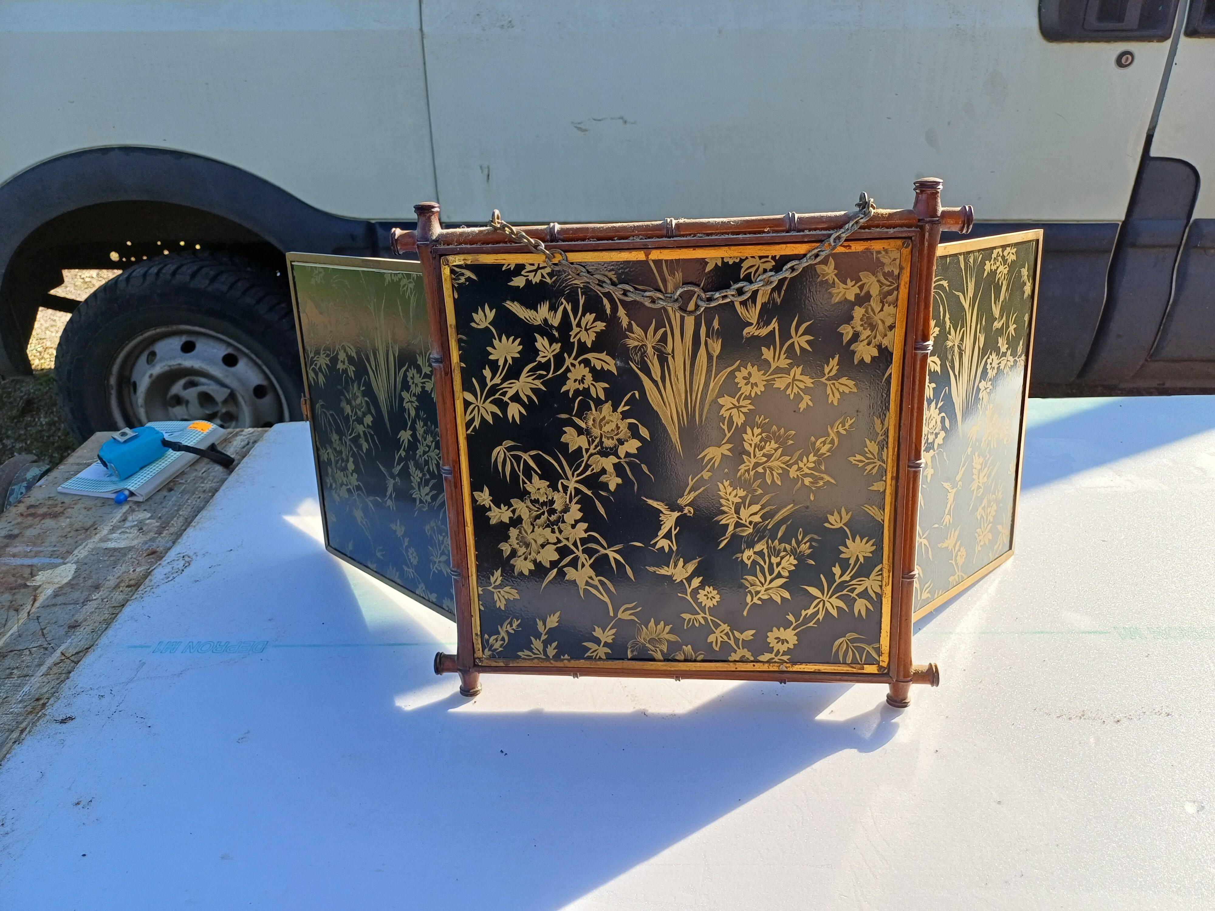 Miroir Triptyque 1876 : L.B