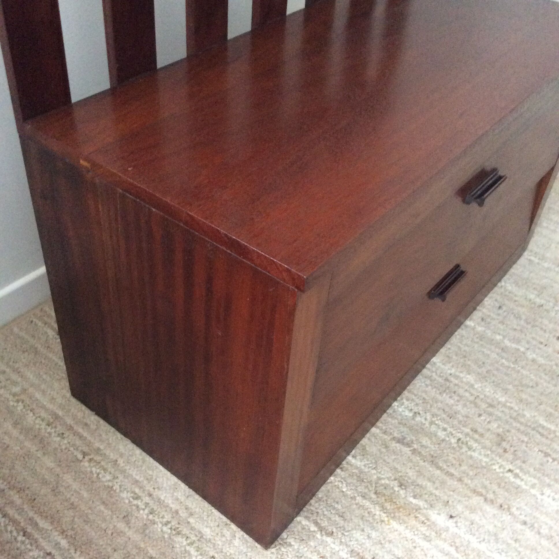 Vintage 60s wardrobe with bench and shoe furniture