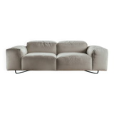 Gio Pagani – “Je T’Attends” Sofa – Premium Light Grey Leather