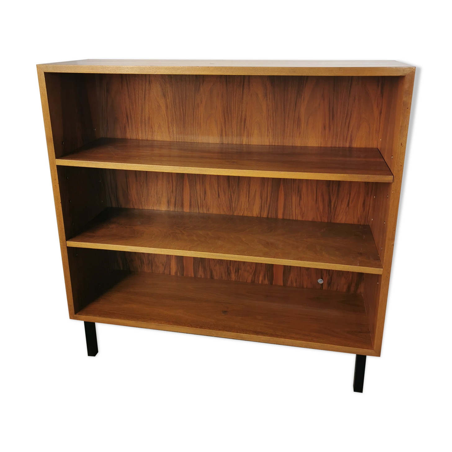 Shelf, vintage walnut veneer bookcase
