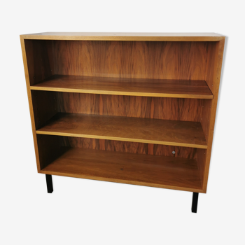 Shelf, vintage walnut veneer bookcase