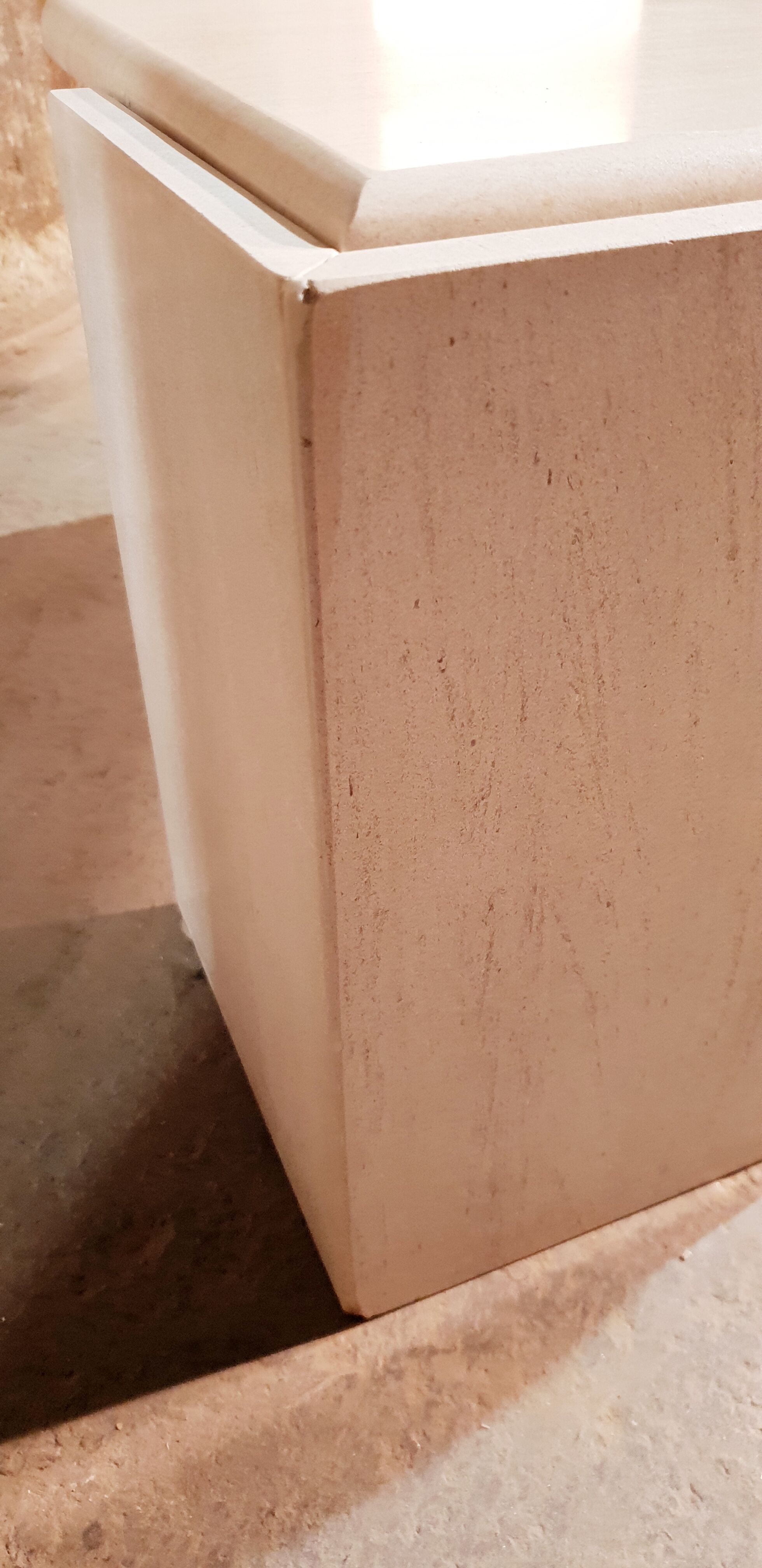 Travertine coffee table