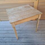 Raw wood bistro table