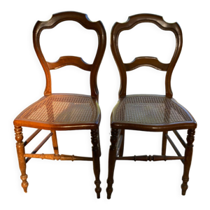 paire de chaises cannées - louis philippe