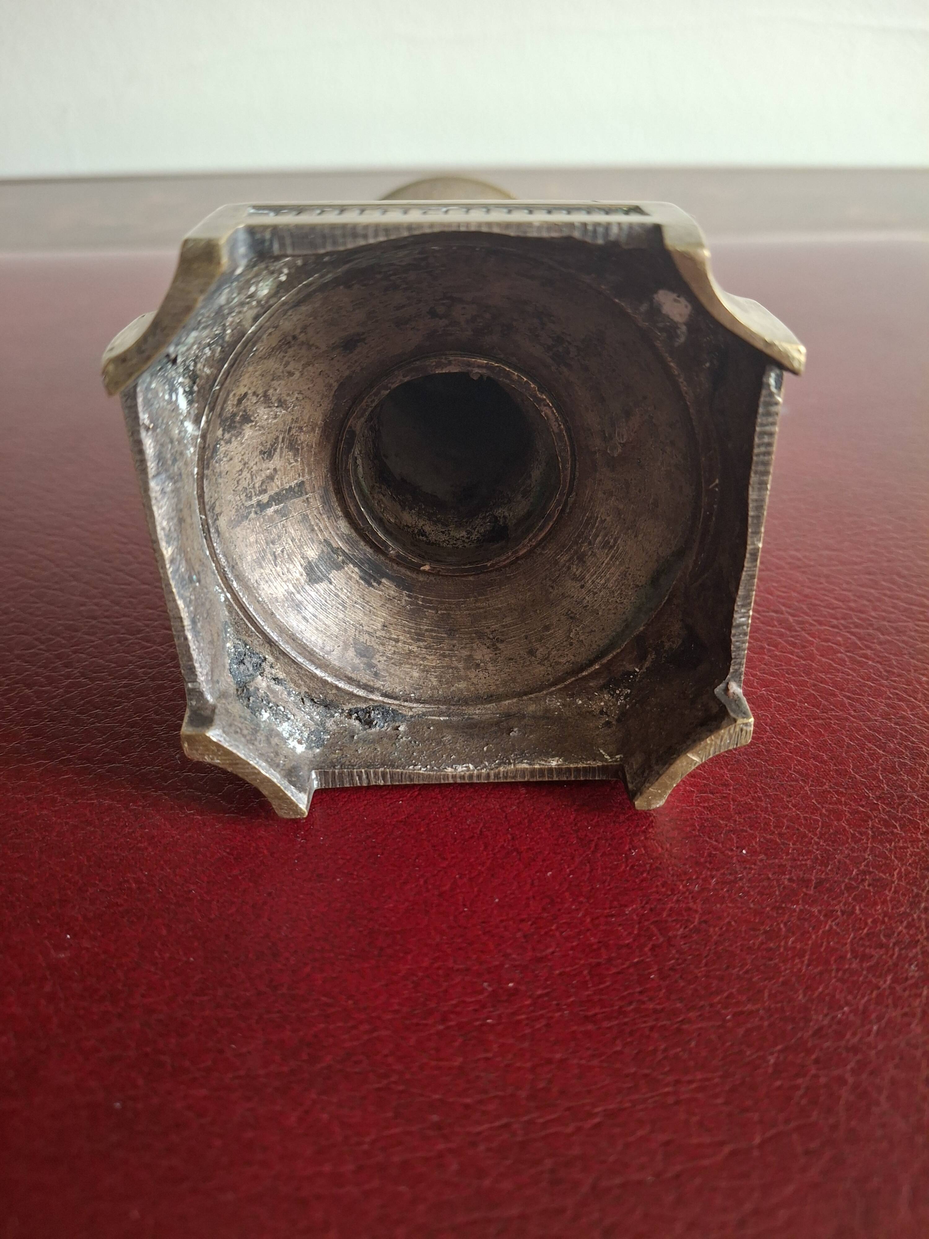 Empire style bronze candle holder