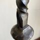 Floor lamp in beaten iron and bronze Artisans de Marolles 1960