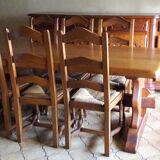 Rustic oak dining table