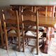 Table de salle à manger rustique en chêne