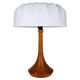 Mid-century table lamp in solid teak by Lisbeth Brams, Denmark, 1960s.