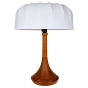 Lampe de table midcentury en teck massif Lisbeth Brams Danemark 1960s