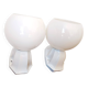 Pair of porcelain and opaline wall lights in Art Deco style