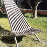 Chaise longue en teck