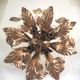 Floral metal ceiling lamp design MM Lampadari 70s