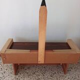 Ebony veneer dressing table with mirror, 1970s