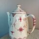 White teapot with rose pattern, Erica model by Franciscan, England