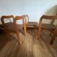 4 Chaises marrons