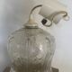 Suspension lustre vintage en verre moulé forme tulipe