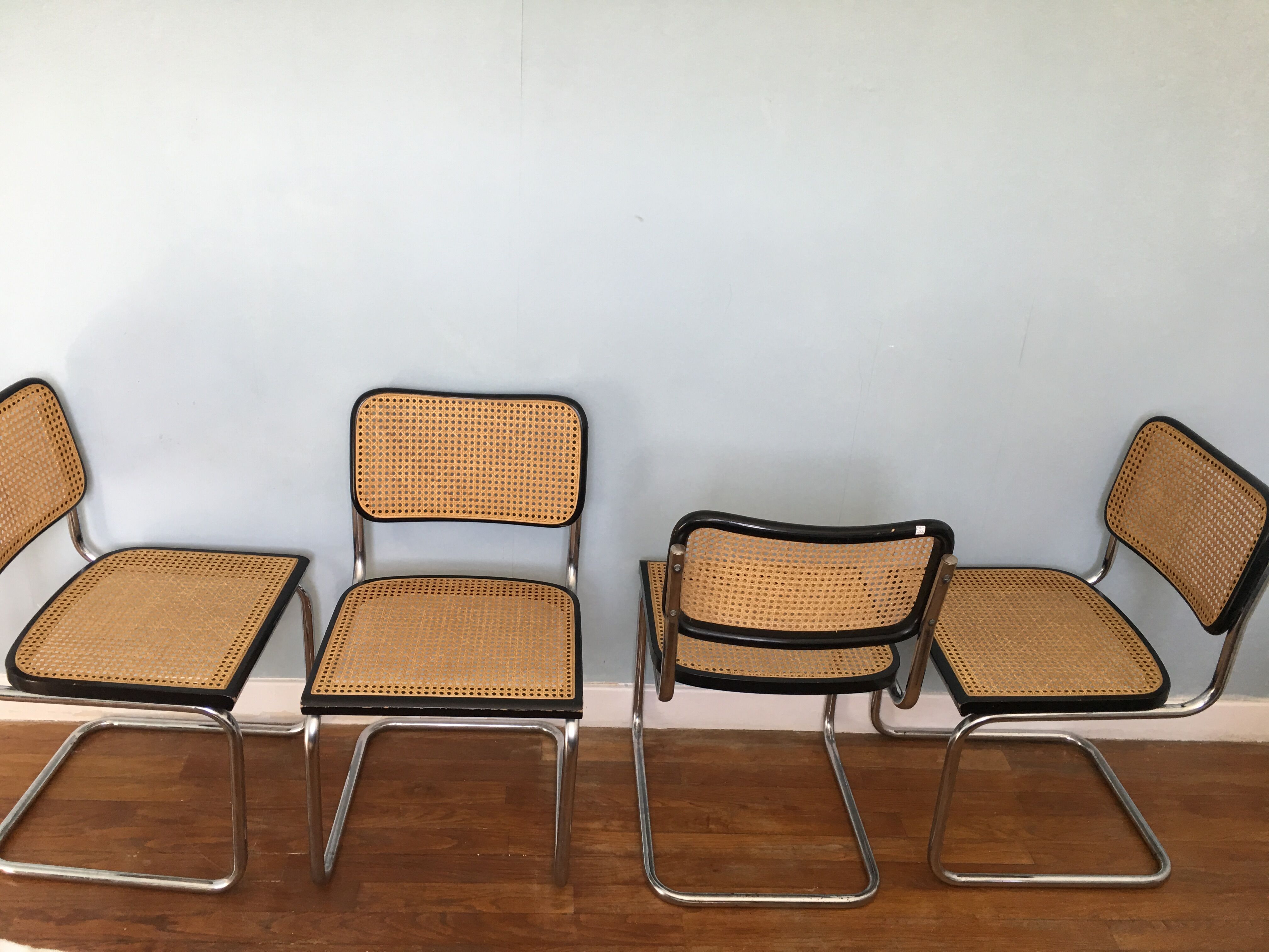 Set of 4 chairs Cesca B32 Marcel Breuer
