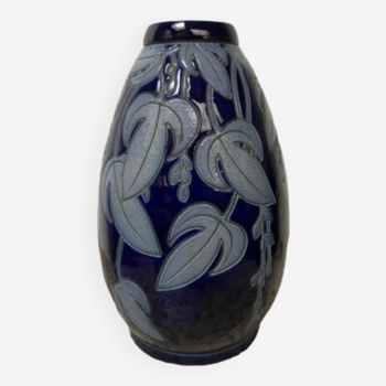 Betschdorf alsace sandstone, pretty krumeich remmy vase, art nouveau décor