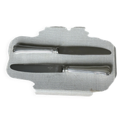 12 silver-plated dessert knives Ravinet D'enfert model Filet Contours