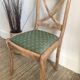 Chaises en bois massif assises verte