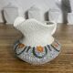 Vintage white and multicolor Italian pitcher Roberto Rigon 1970s