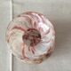 Vase made of glass paste of red beige and brown color