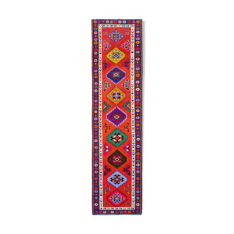 Tapis oriental coureur à la main 82 cm x 336 cm