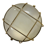 Industrial wall lights in glass and metal - 1970.