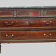 Commode style Lois XVI in mahogany Top of veined gray marble XIX century