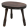 Tabouret bas brutaliste bois massif 1950