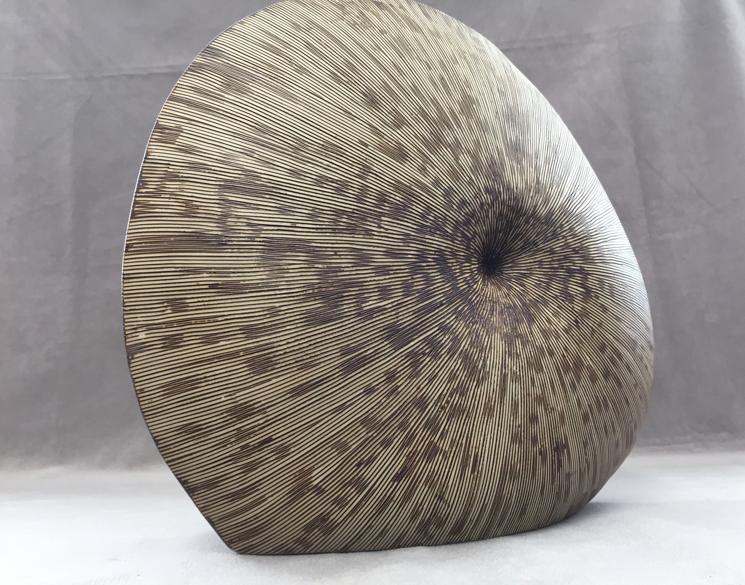 Ceramic vase shell ammonite design art