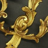 Pair of Louis XV style wall lights from Lucien GAU - gilded bronze