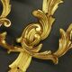 Pair of Louis XV style wall lights from Lucien GAU - gilded bronze
