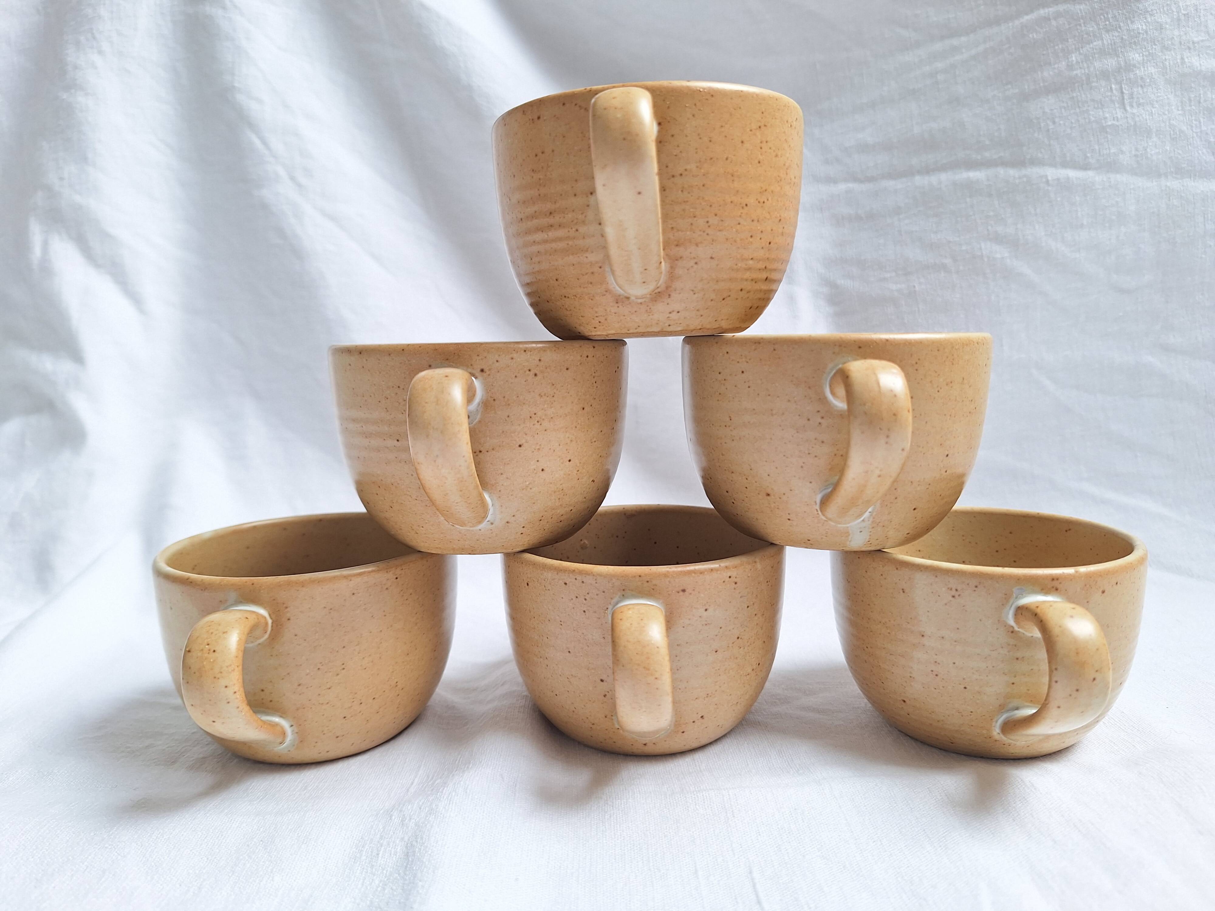 Vintage village stoneware mugs