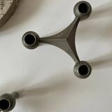 Stoff Nagel designer candlestick in genuine chrome-plated metal, Denmark 1970