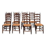 Set of 8 straw chairs