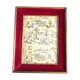 Photo frame in red velvet Bordeaux CREATION JEANCELLE - Vintage 50s