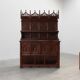 Rare large early 19th century hand carved Neo-Gothic cupboard in oak
