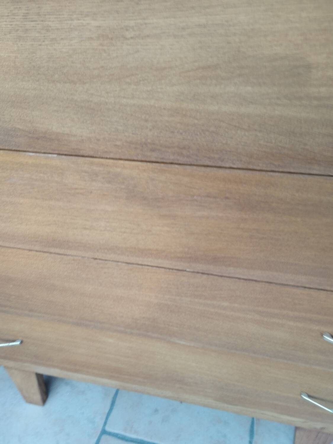 Old vintage chest of drawers with compass feet